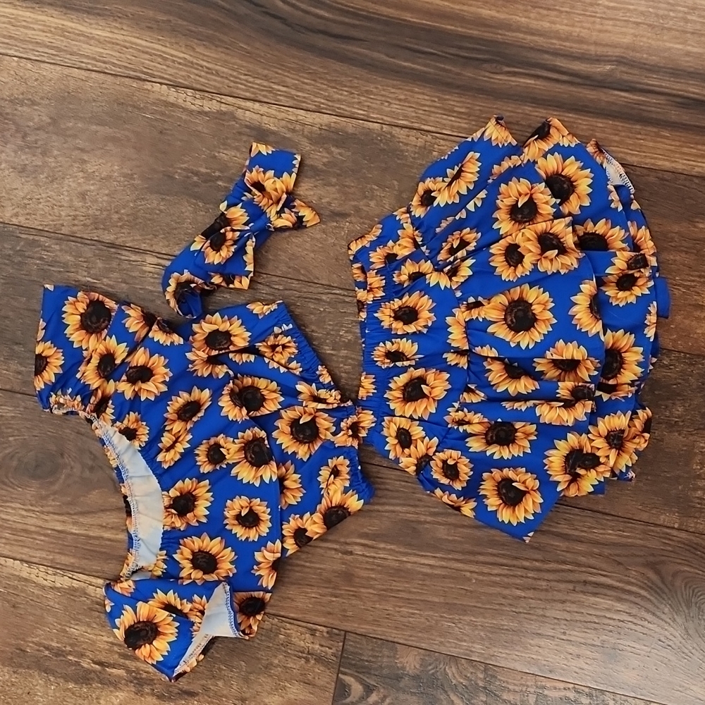 Sunflower  short set with head band